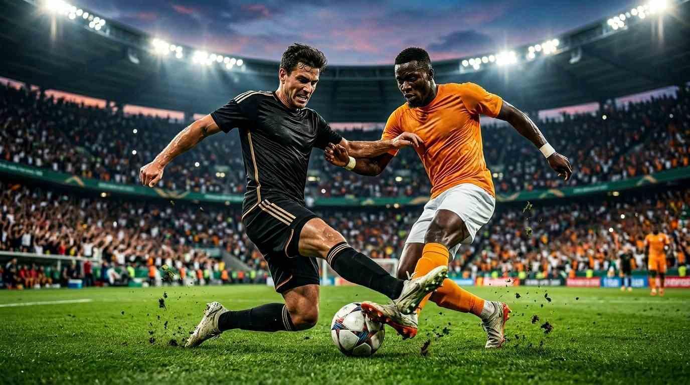 Alemania y Costa de Marfil disputan un balón en un intenso partido del Mundial 2026.