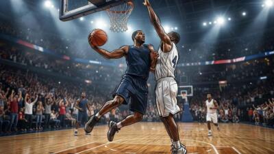 Jugadores disputan una jugada clave durante el Juego 3 de las Finales de la NBA.