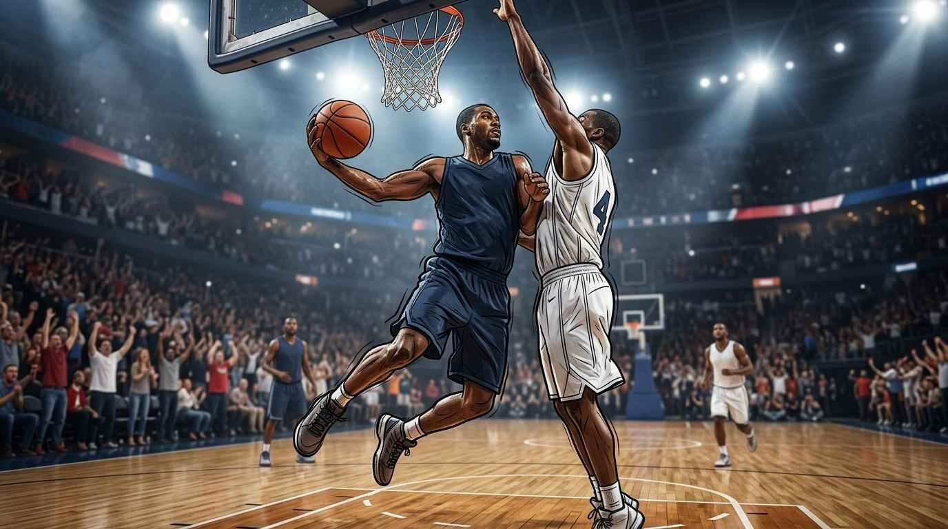 Jugadores disputan una jugada clave durante el Juego 3 de las Finales de la NBA.