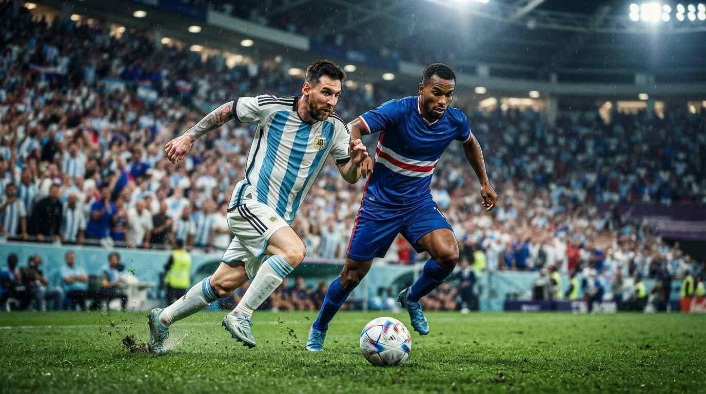 Argentina y Cabo Verde disputan el balón en un intenso duelo del Mundial FIFA 2026.
