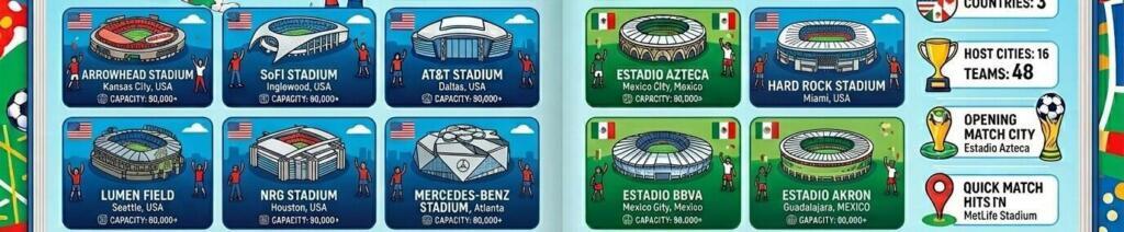 Estadios del Mundial 2026: sedes y partidos